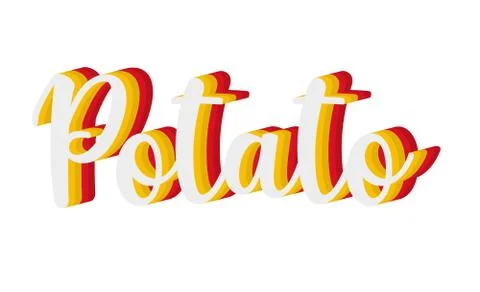 Potato banner typography design. Vector illustration. Stock Illustration
