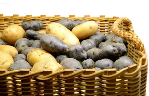 Potato basket Stock Photos