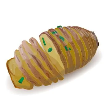 Potato BBQ vector isolated Stock Illustration