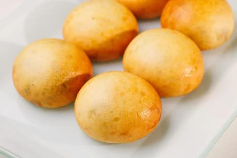 Potato bread stuffed Stock Photos
