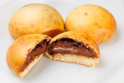 Potato bread stuffed Stock Photos