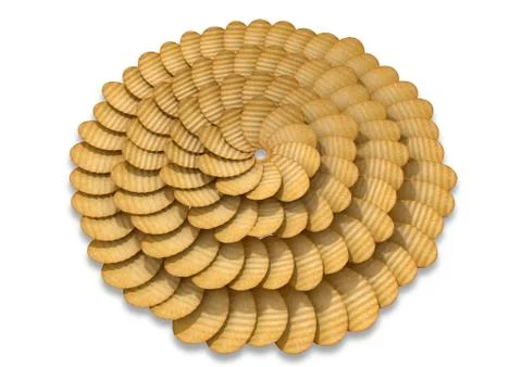Potato chip circular pattern Stock Illustration