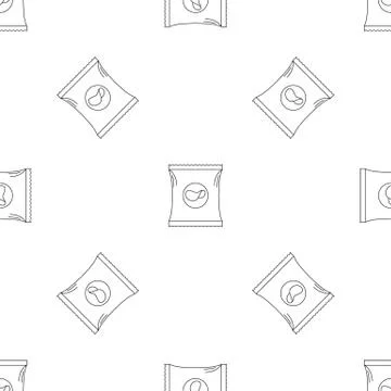 Potato chip pattern seamless vector Stock Illustration
