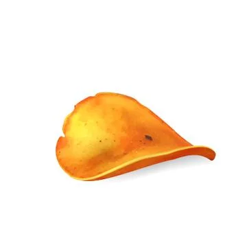 Potato Chip Salted Fried Slice Nutrition Vector Illustrazione stock