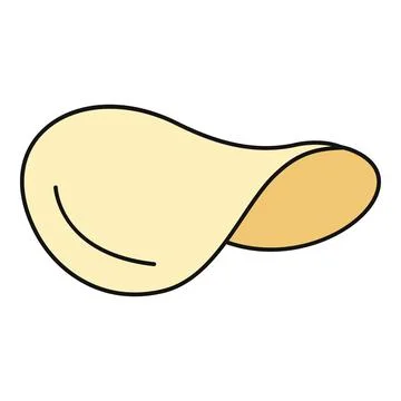 Potato chip snack food vector illustration icon Stock Illustration
