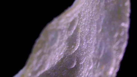 Potato Chip Surface Texture Rotating in Extreme Macro Stock Footage 345426413