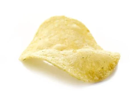 Potato chip on white background Stock Photos