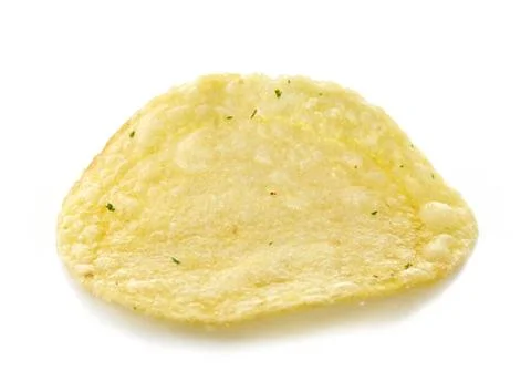Potato chip on white background Stock Photos