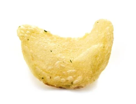 Potato chip on white background Stock Photos