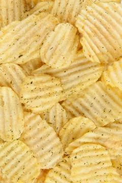 Potato chips background Stock Photos