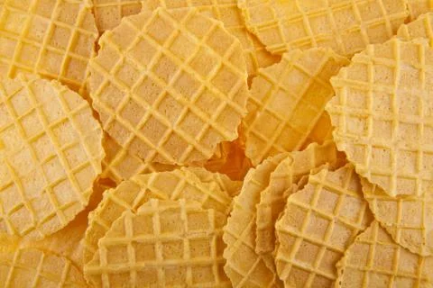 Potato chips as background Stock Photos