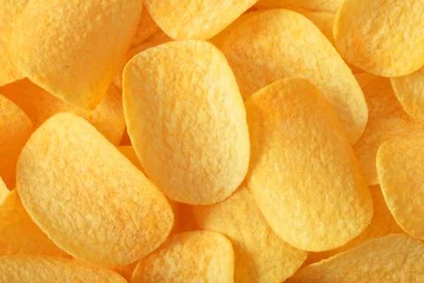 Potato chips background Stock Photos