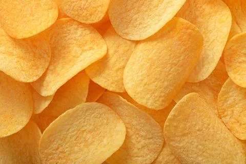 Potato chips background Stock Photos