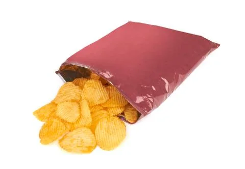 Potato chips bag Stock Photos