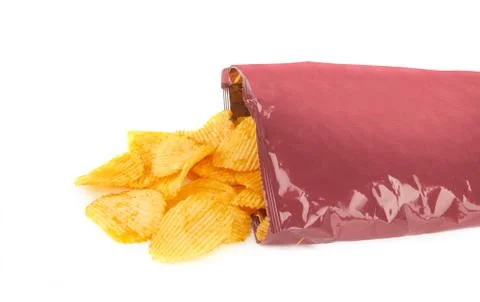 Potato chips bag Stock Photos