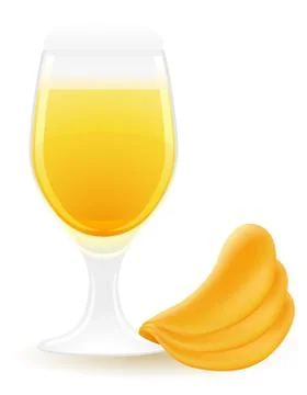 Potato chips with beer vector illustration Stock Illustration