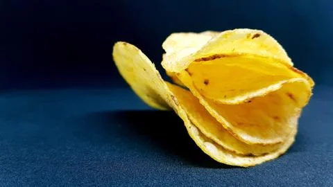Potato chips close up Stock Photos