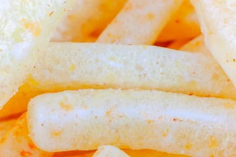 Potato chips close-up Stock Photos