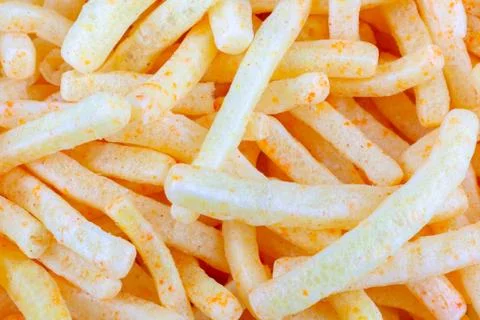 Potato chips close-up Stock Photos