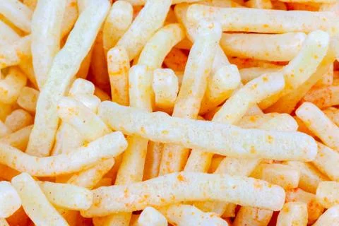 Potato chips close-up Stock Photos