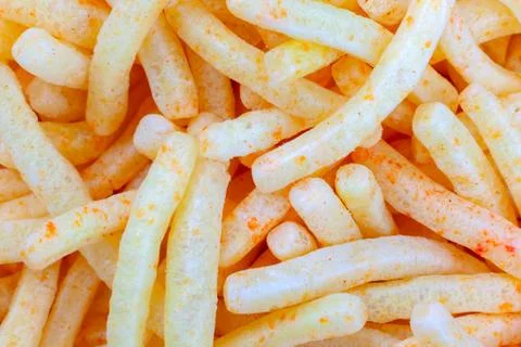 Potato chips close-up Stock Photos