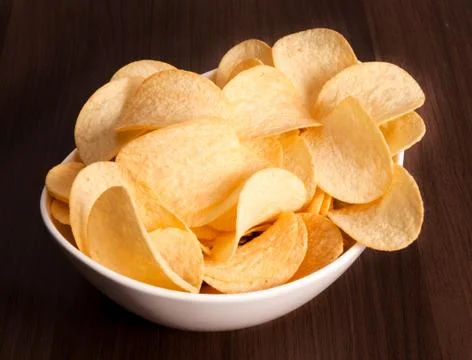 Potato chips cup Stock Photos