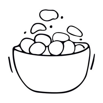 Potato chips in doodle style Stock Illustration