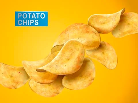 Potato chips elements 스톡 일러스트