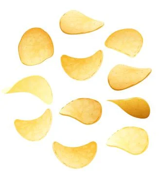 Potato chips. Fast-food. Vector illustration. Illustrazione stock