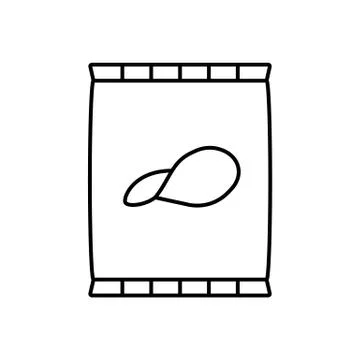Potato chips icon element of fast food icon for mobile concept and web apps.  Stock Illustration