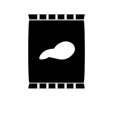 Potato chips icon element of fast food icon for mobile concept and web apps.  Stock Illustration