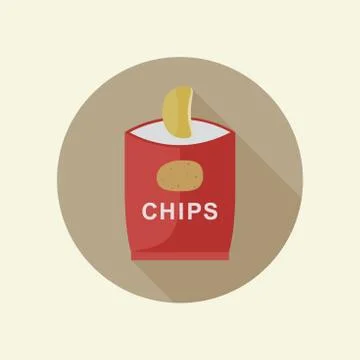 Potato chips icon Stock Illustration