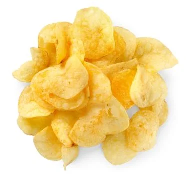 Potato chips isolated Stock Photos