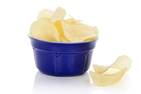 Potato chips isolated. Stock Photos