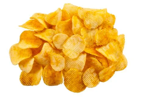 Potato chips isolated Stock Photos