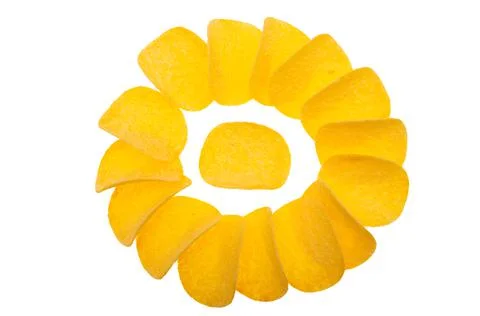 Potato chips isolated Stock Photos