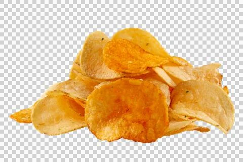 Potato chips isolated Stock Photos