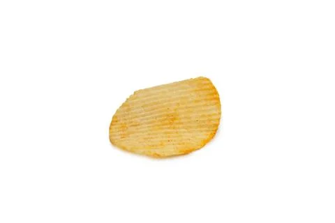 Potato chips isolated on white background. Stock Photos