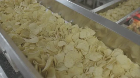Potato Chips manufacturing Stock Footage 130693241