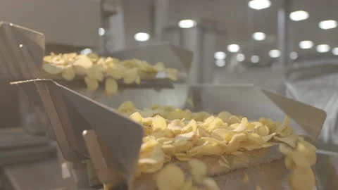 Potato Chips manufacturing Stock Footage 130693387