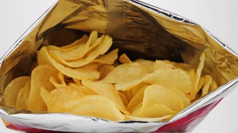 Potato chips in pack, close up Stock-Footage 219628843