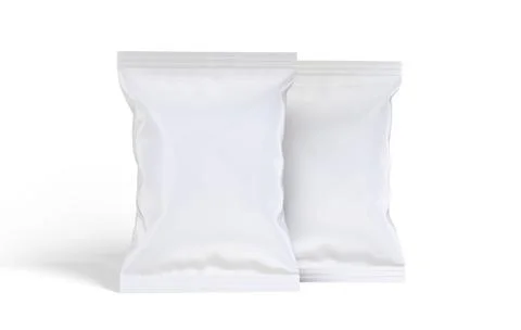 Potato Chips Package Set 3D Illustrazione stock