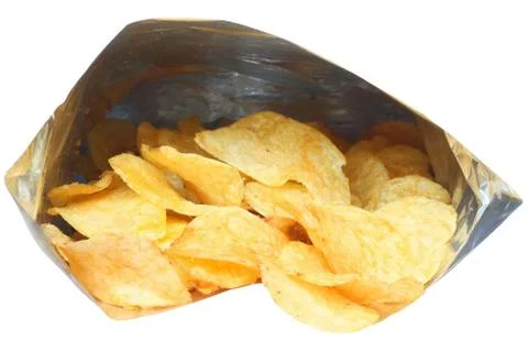 Potato chips in packaging Stock Photos