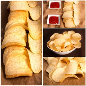 Potato chips Stock Photos