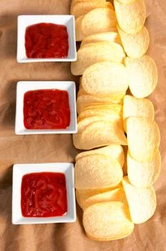 Potato chips Stock Photos