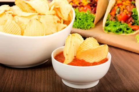 Potato chips Stock Photos
