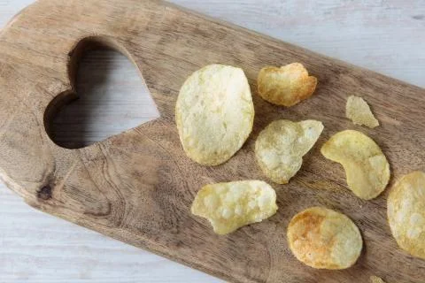 Potato chips Stockfoto's