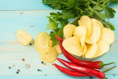Potato chips Foto stock