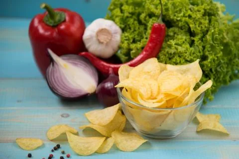 Potato Chips Stock Photos