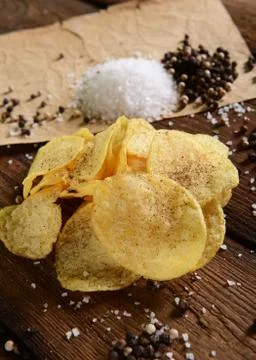 Potato chips Stock Photos